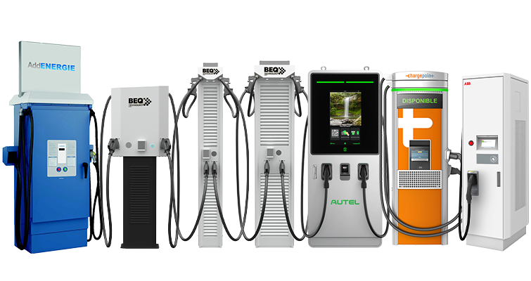 Bornes de recharge commerciales